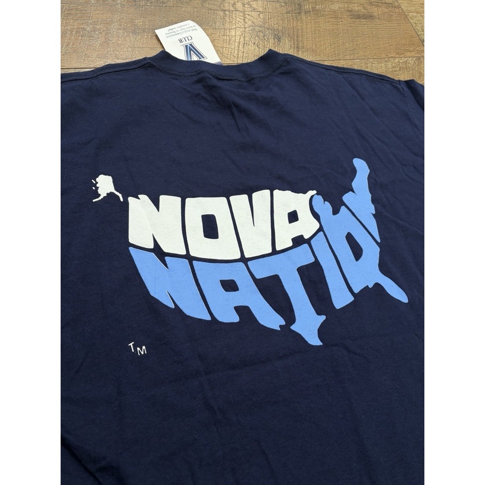 NWT Vintage Villanova Nova Nation Graphic Tee XL Navy Blue NCAA 90s Y2k - Picture 5 of 8